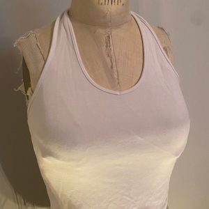 Garage white halter top